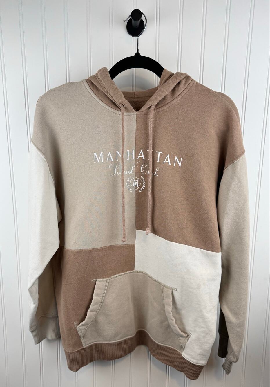 Hollister Manhattan Social Club Colorblock Fleece Hoodie Size Small